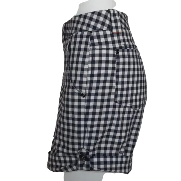 NIKE Dri-Fit Shorts, 10, Golf Fit, Blue/White Gingham, 6" inseam, Pockets - Picture 7 of 14